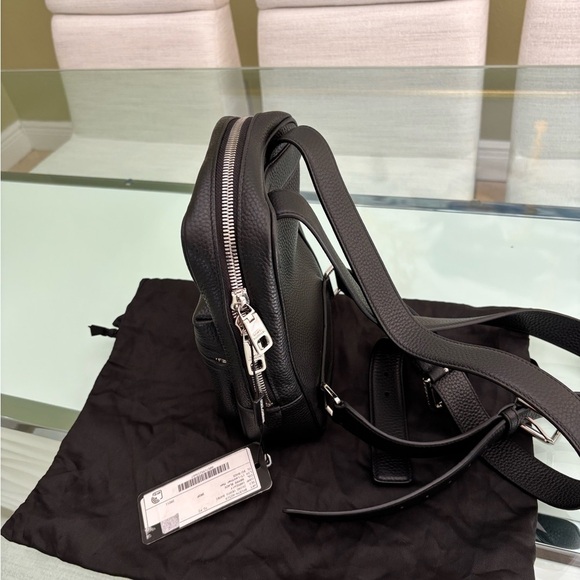 NWT AUTHENTIC DOLCE & GABBANA BLACK CALFSKIN LEATHER LOGO PALERMO BACKPACK BAG main image 8